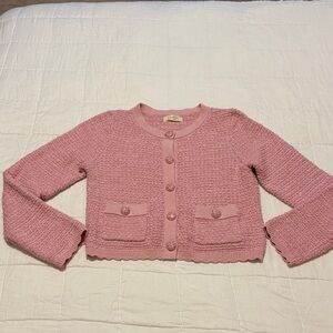 Jessica Simpson Sparkly Pink Cardigan